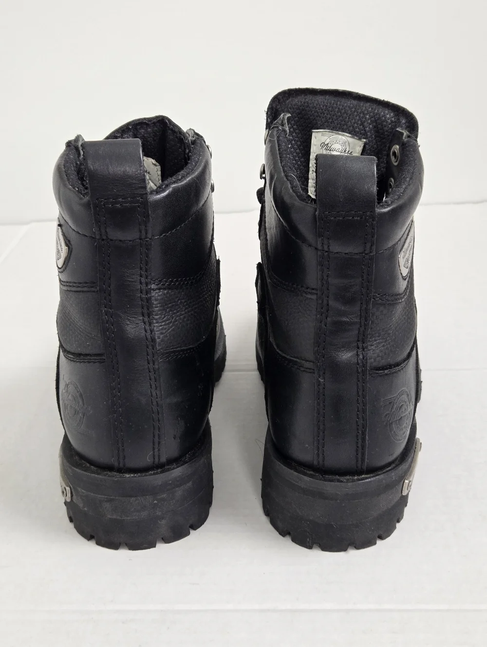 Milwaukee Feedom Flex Black Leather Motorcycle Boots Size 9.5 Style MB223